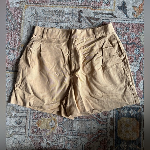 Madewell Pants - Madewell The Harlow Shorts High Rise Drapey Twill Desert Dune Tan Size 8
